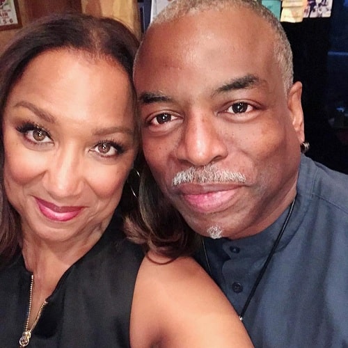A picture of LeVar Burton with his wife, Stephanie Cozart Burton.